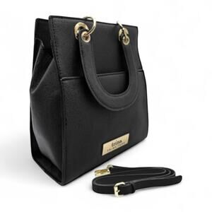 Trina Turk Crossbody Tote Black Double Handle New With Tags